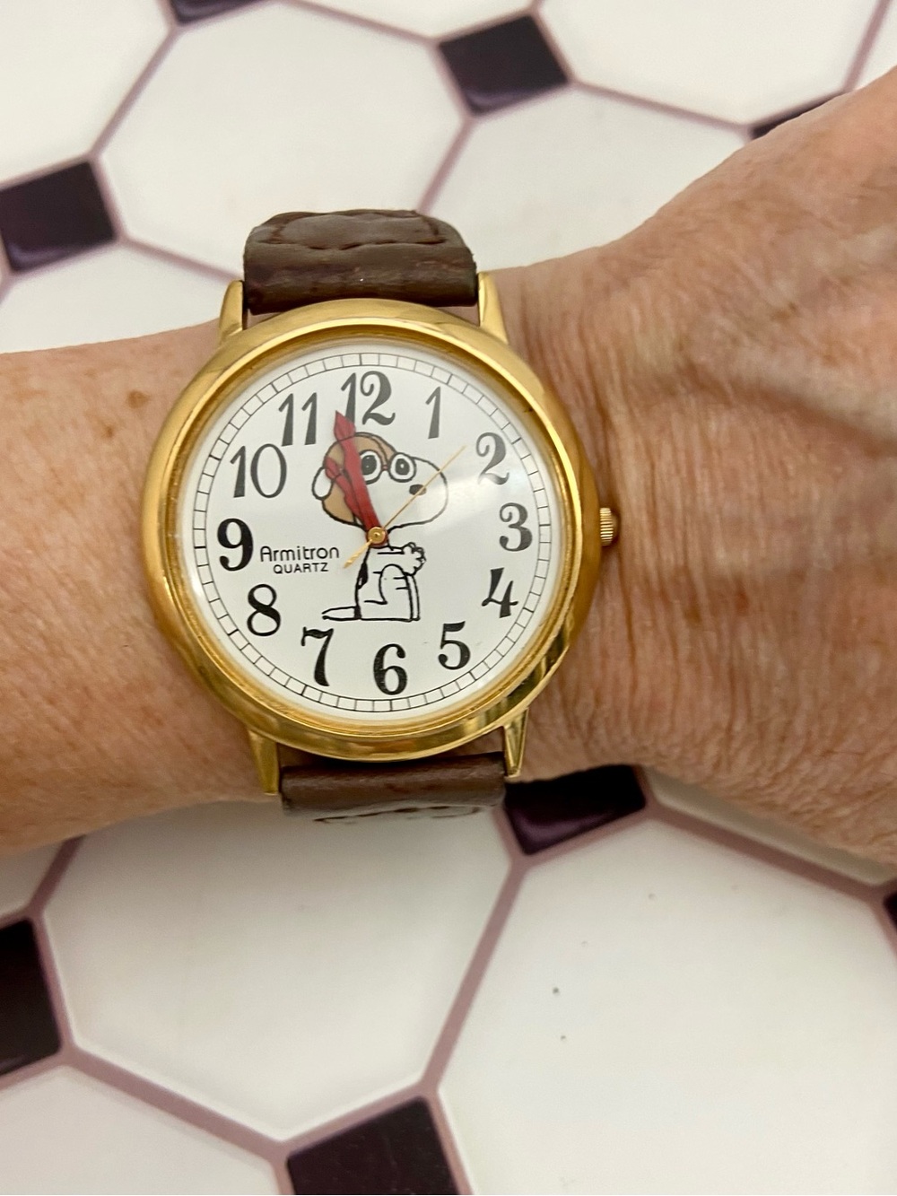 RARE Vintage Peanuts x Armitron Snoopy Red Baron The Flying Ace Unisex Watch - Picture 8 of 16